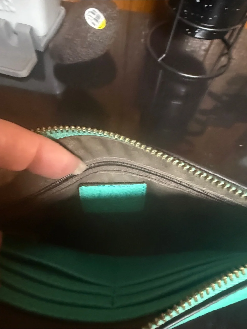 Women’s Teal Wristlet Clutch - No Brand
